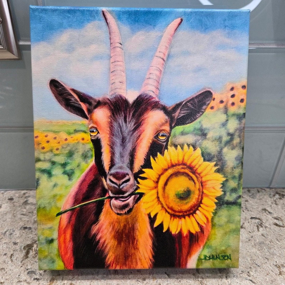 NEW Generous Goat‎ Gallery Wrap Print 8x10 Farmhouse Country Home Decor JDMNSON